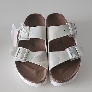 Birkenstock White Double Strap Sandals